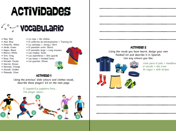 2026 FIFA World Cup Spanish Worksheet