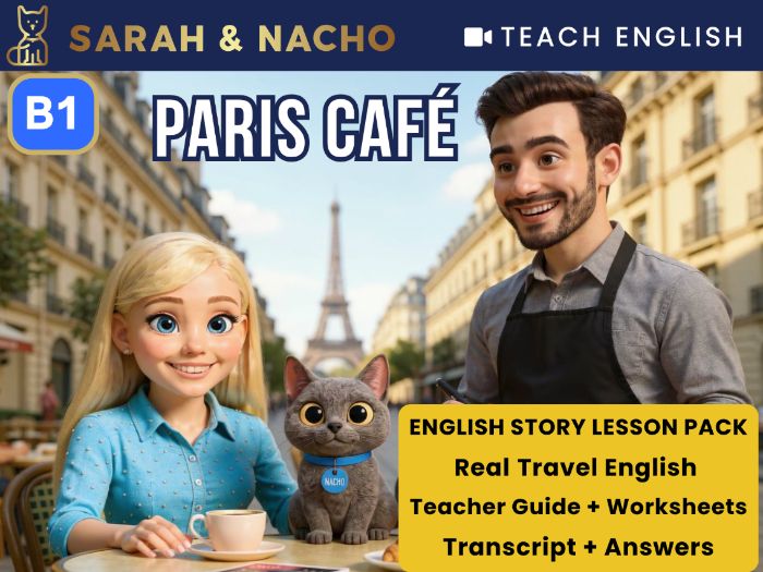 Paris Café B1 ESL Everyday English Lesson