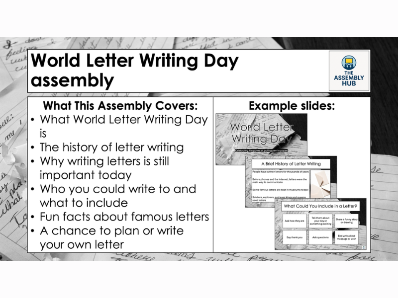 World Letter Writing Day Assembly PowerPoint – KS1 & KS2 Writing and Communication Assembly