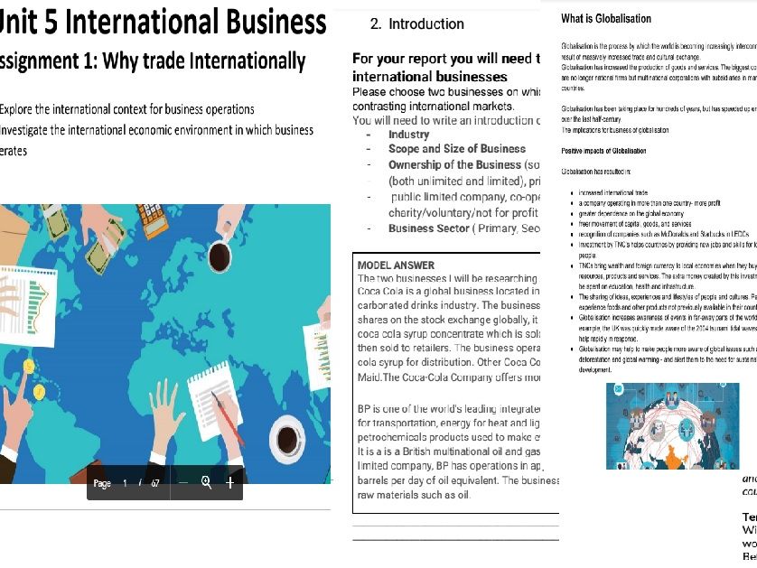 unit 5 international business assignment e