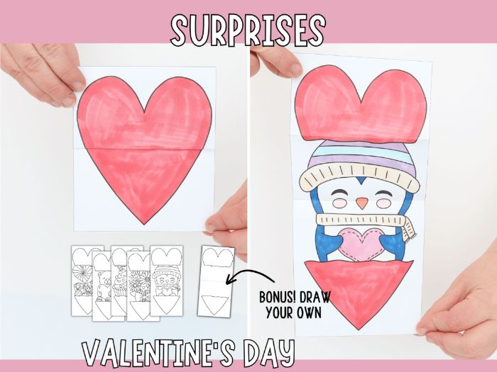Printable Valentine’s Surprise Hearts - Craft for Kids