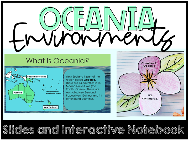 Year 3 Geography NZ Curriculum Oceania Environments Lesson Slides Activities