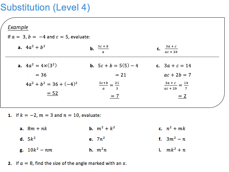 Substitution (Level 4)