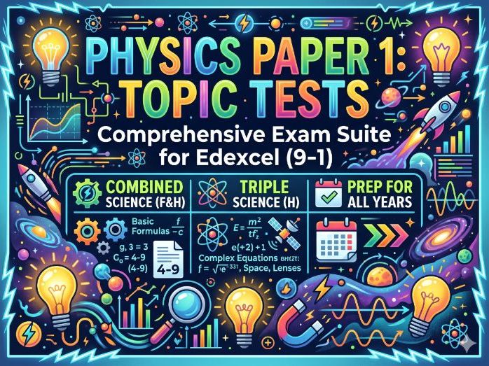 EDEXCEL (Combined and triple) Physics Paper 1 Topic Tests: Comprehensive Examination Suite
