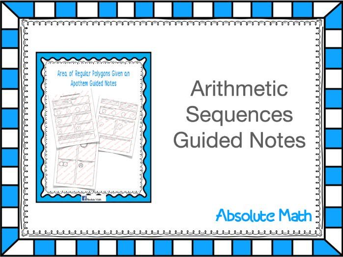 Arithmetic Sequences Guided Notes Or Teaching Resources