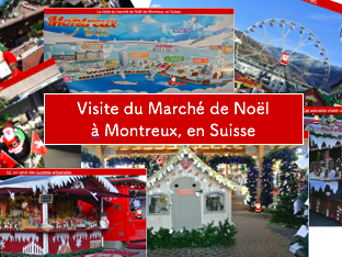 Spot Santa: Christmas Market in Montreux, Switzerland- Marché de Noël