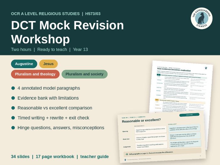 OCR RS DCT Mock Revision Workshop: Augustine, Jesus and Pluralism (H573/03)