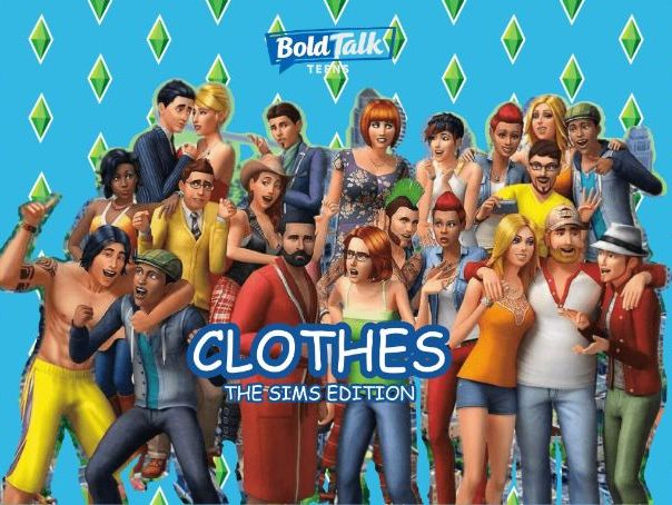 Clothes: The Sims Edition – A1‑A2 ESL Vocabulary Lesson