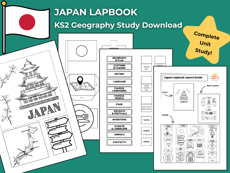 Japan KS2 Geography Activities | Lapbook