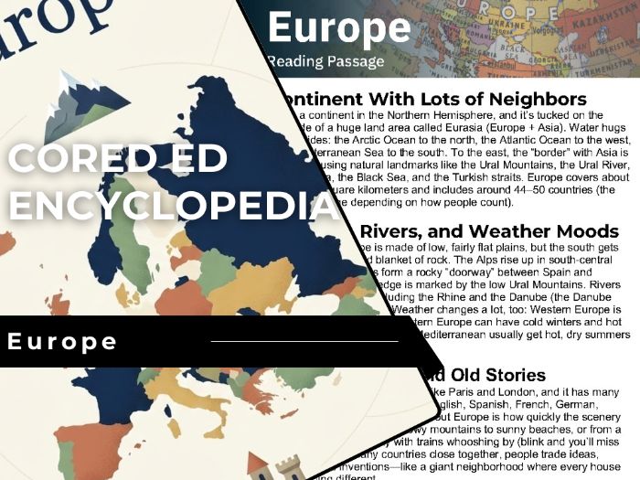 Europe Reading Comprehension Passage - Cored Ed Encyclopedia