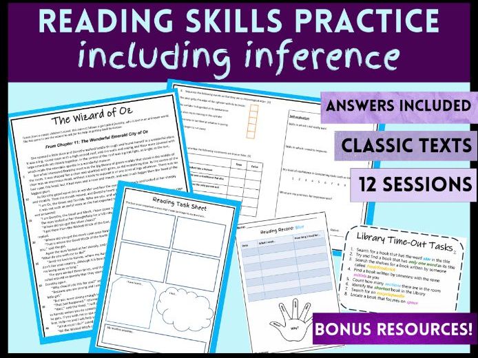 Reading and Inference Activities KS3