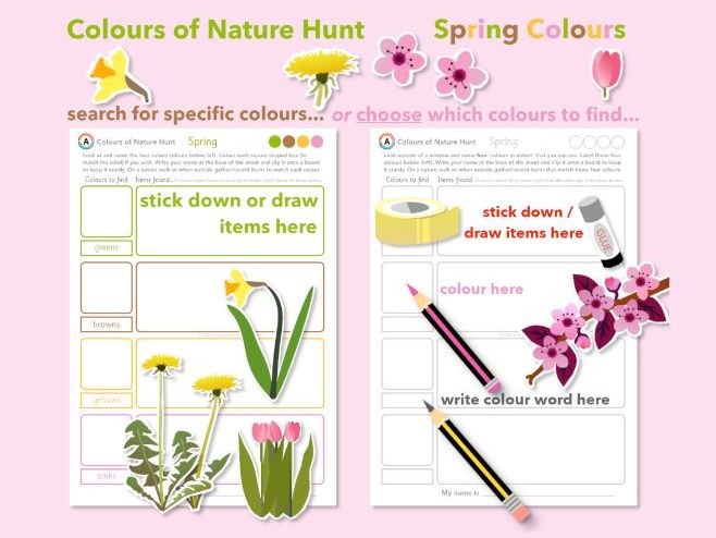Spring Nature Walk Colour Scavenger Hunt | EYFS & KS1 Activity