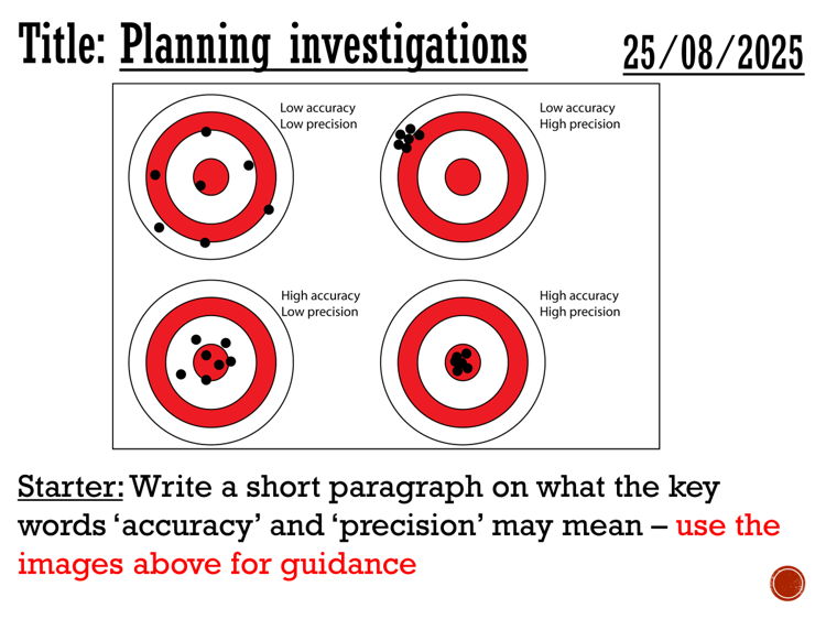 Planning investigations - complete lesson (KS3)