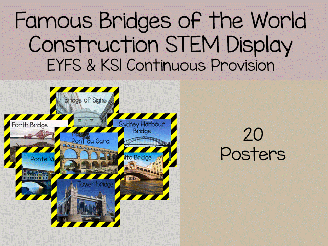 Famous Bridges of the World Construction STEM  Display