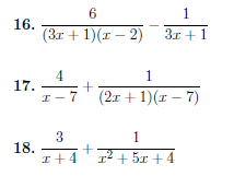 Adding and subtracting algebraic fractions (harder) worksheet (with ...