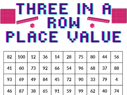 Three in a Row - Place Value Game