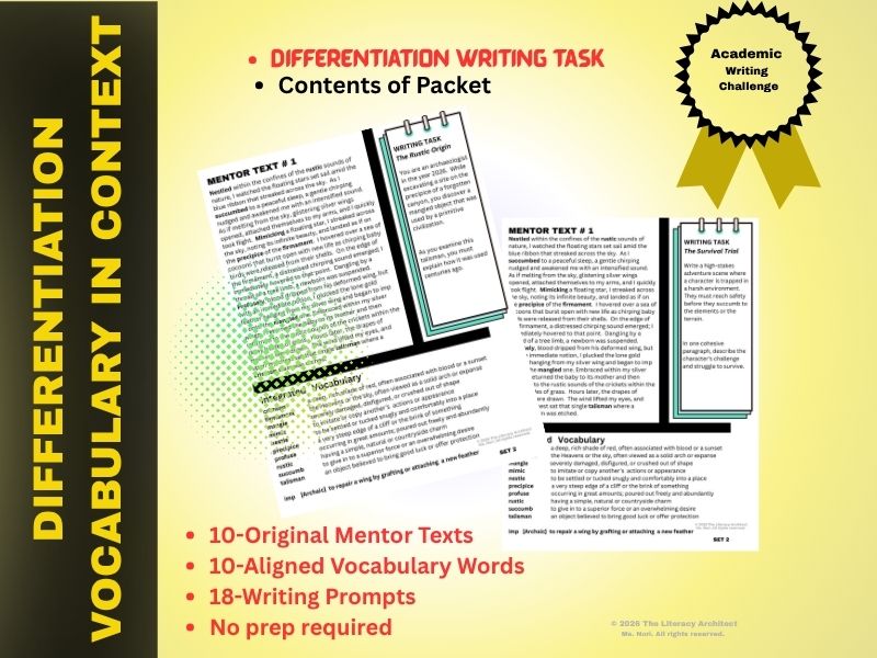 Academic Vocabulary in Context: 10-week Curriculum (Analysis to Application)  Set Two