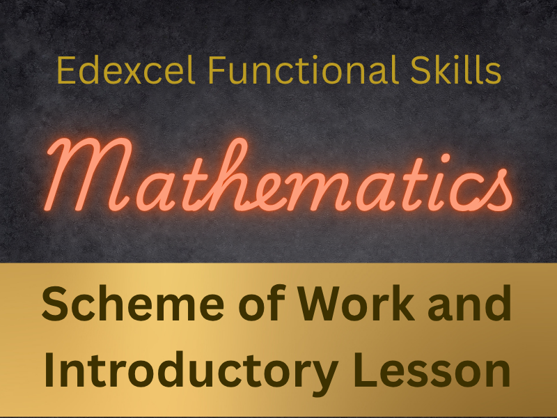 Functional Skills Maths - SOW and introductory lesson