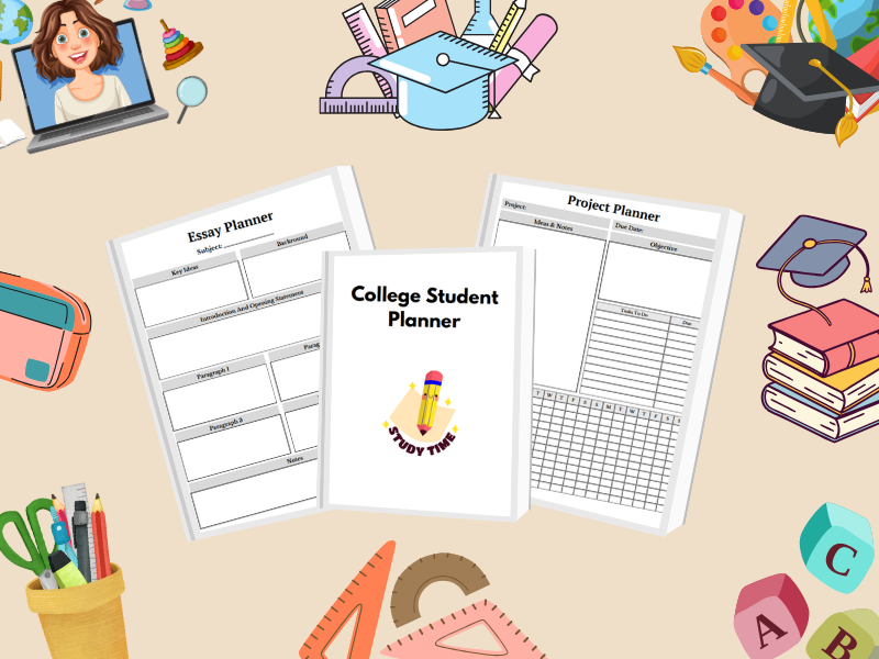College Planner with Assignment & Essay Tracker