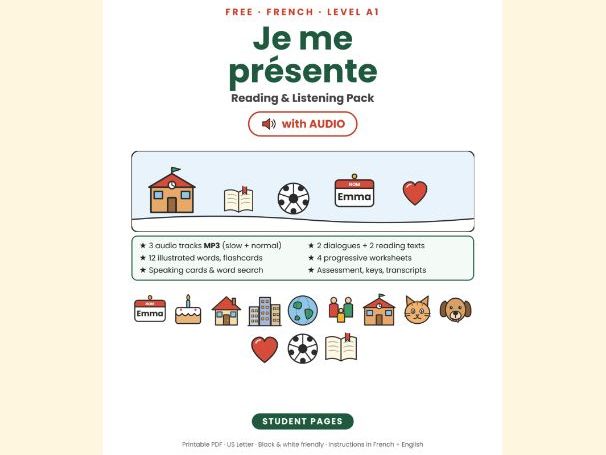 French Christmas Pack A1 | Noël en français