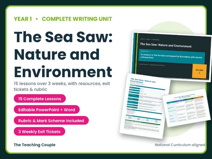The Sea Saw: Nature and Environment | Year 1 English Unit