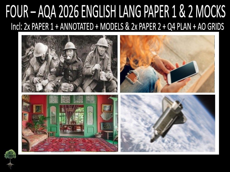 FOUR - AQA PAPER 1 & 2 | 2026 FULL MOCKS | ANNOTATED | Q4 PLAN | AO GRIDS | MODELS