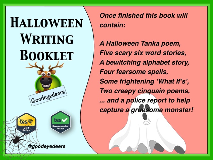 Halloween Creative Writing Ideas  - Workbook for Children