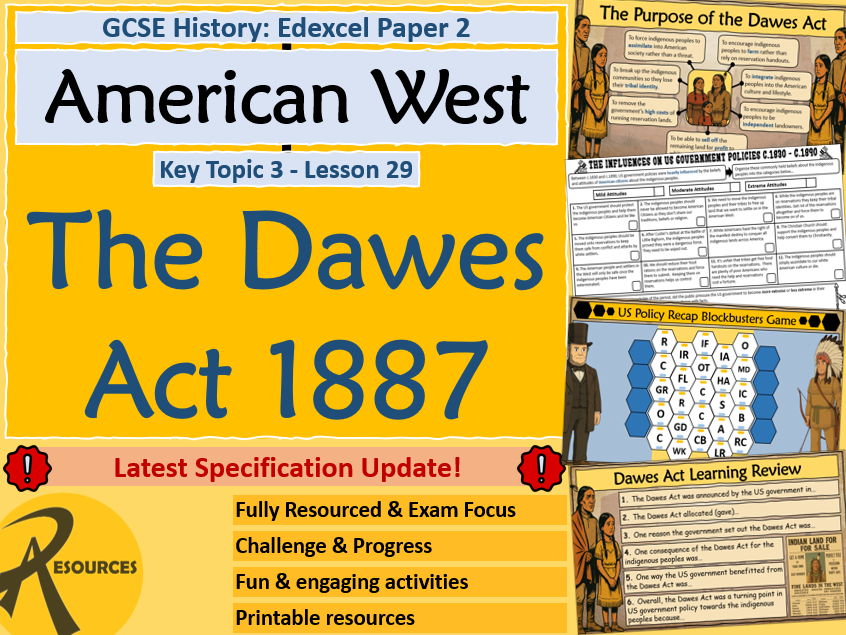 The Dawes Allotment Act 1887 - American West - GCSE History Edexcel - Lesson 30