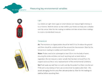 Measuring key environmental variables