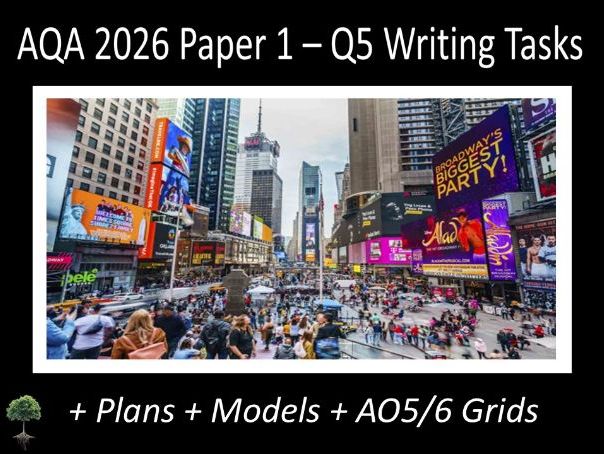 Question 5 - AQA 2026 GCSE English Language Paper 1 Q 5 + Plans, AO Grids, Models (Vis)
