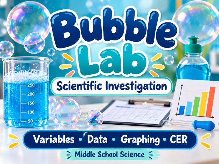 Bubble Lab Science Investigation | Scientific Method, Variables, Data & CER