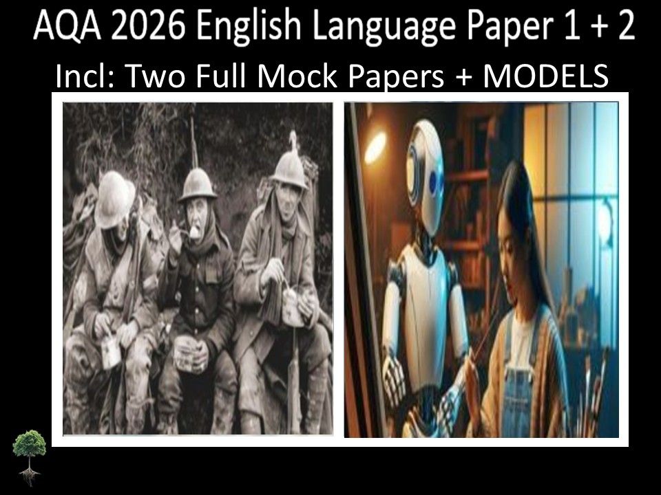 Two AQA 2026 English Language Paper 1 + 2 Mocks | MODELS