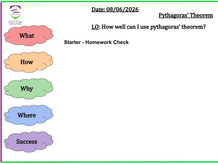 Pythagoras' Theorem