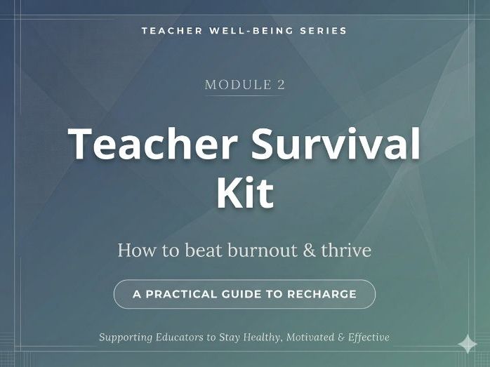 Teacher Well-being Series - Module 2