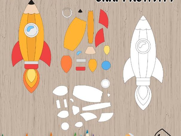 Rocket Craft | Cut and Paste Space Activity for Kids