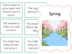Seasons Comprehension Matching