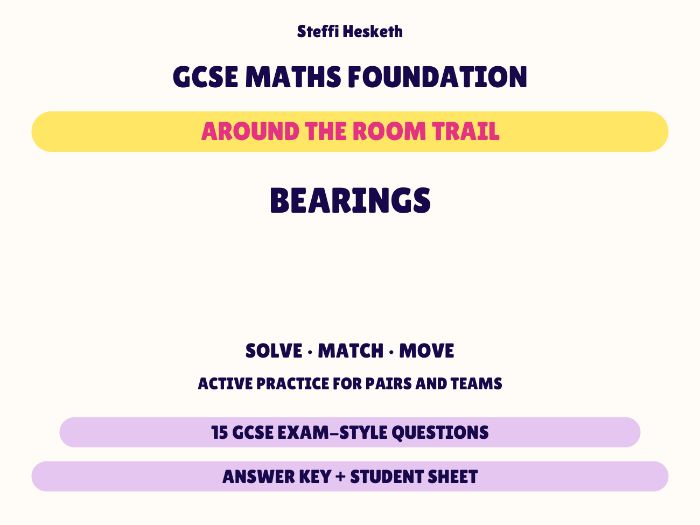 GCSE Foundation Maths Bearings | Around the Room Trail