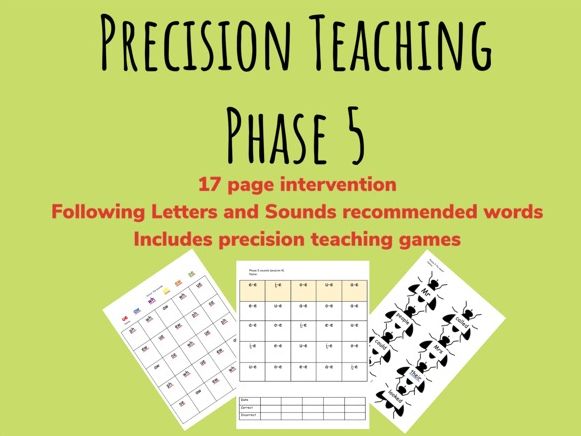 Precision Teaching Phase 5 Phonics 17 Page Intervention Teaching 