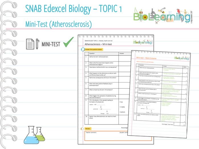 Atherosclerosis Mini Test Ks5 Teaching Resources