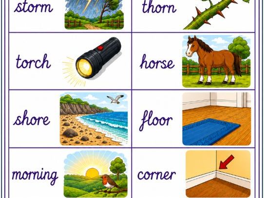 Year 4 EAL Spelling Poster – Week 9