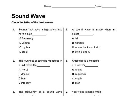 Sound Wave Vocabulary