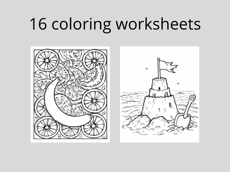 Summer Fun: Coloring Book for Kids