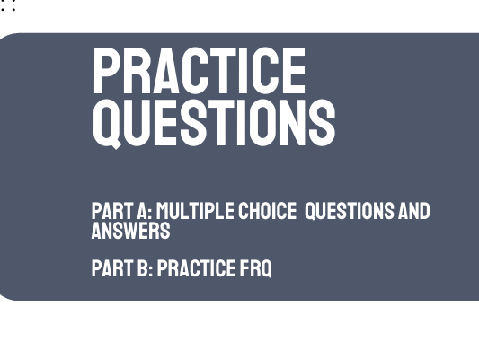 AP Chemistry Unit 5: Practice Multiple Questions & Answers and FRQs - Assessment