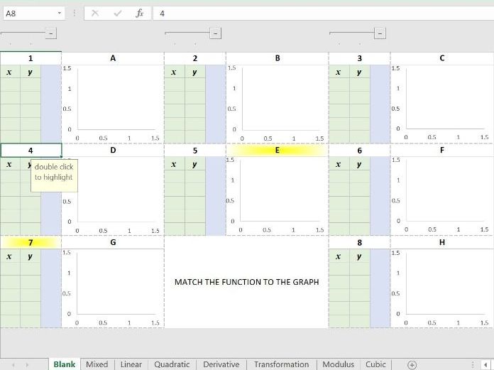 Graphs Matching Template | Teaching Resources