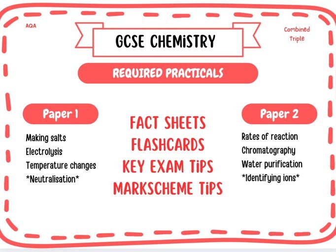 AQA GCSE Chemistry Required Practicals – Complete Revision (Combined & Triple) | Flashcards + Notes