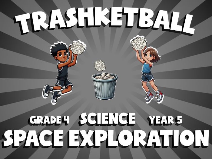 Space Exploration TRASHKETBALL Science Game | No-Prep Year 5 Review Activity
