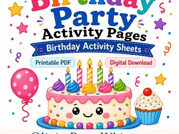 Birthday Party Activity Pages