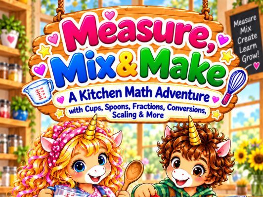 96 Pages of Fractions Math Measuring Workbook