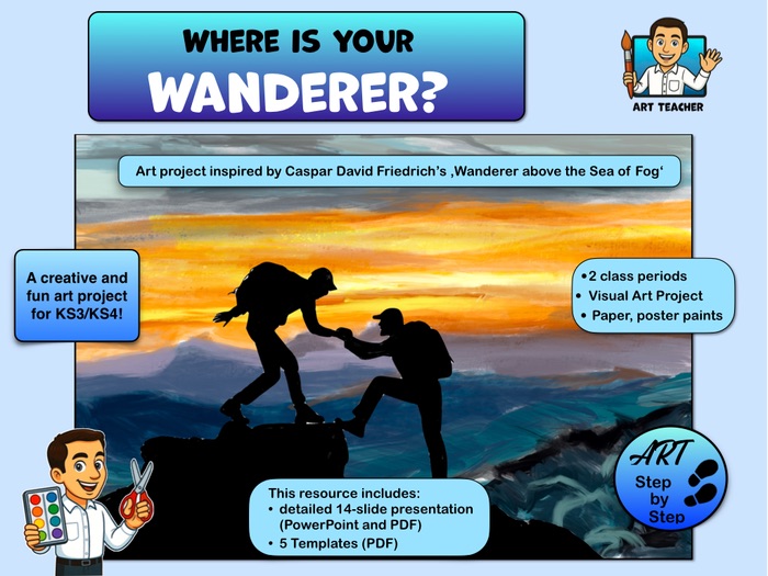 KS3/KS4: Where is your Wanderer? – A Poster Painting and Silhouette Project