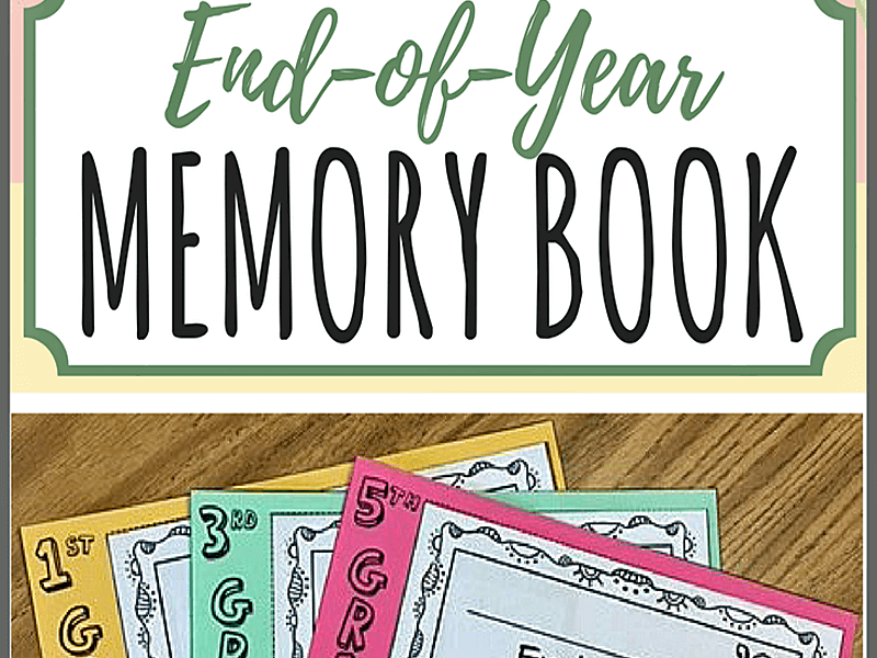 End-of-Year Memory Book for 1st-5th Grade